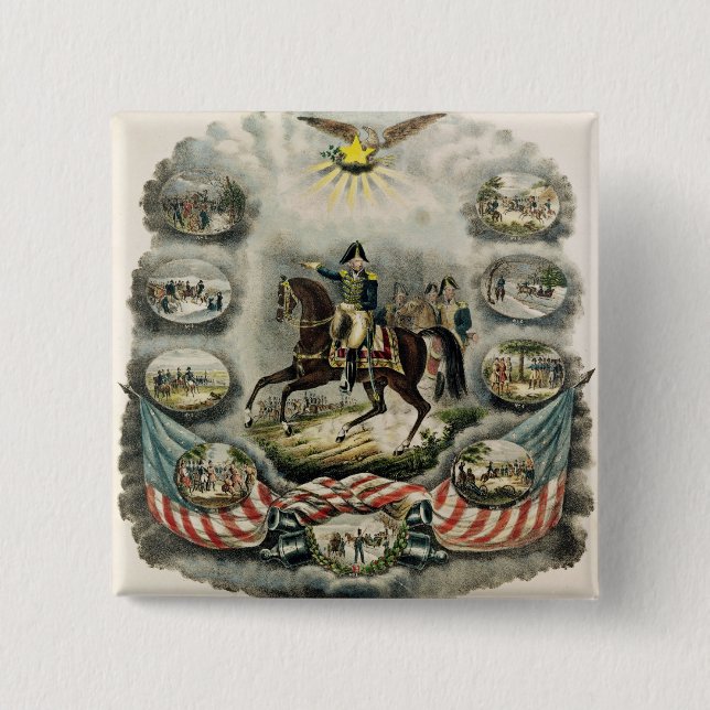 Generalmajor William Henry Harrison, c.1813 Button (Vorderseite)
