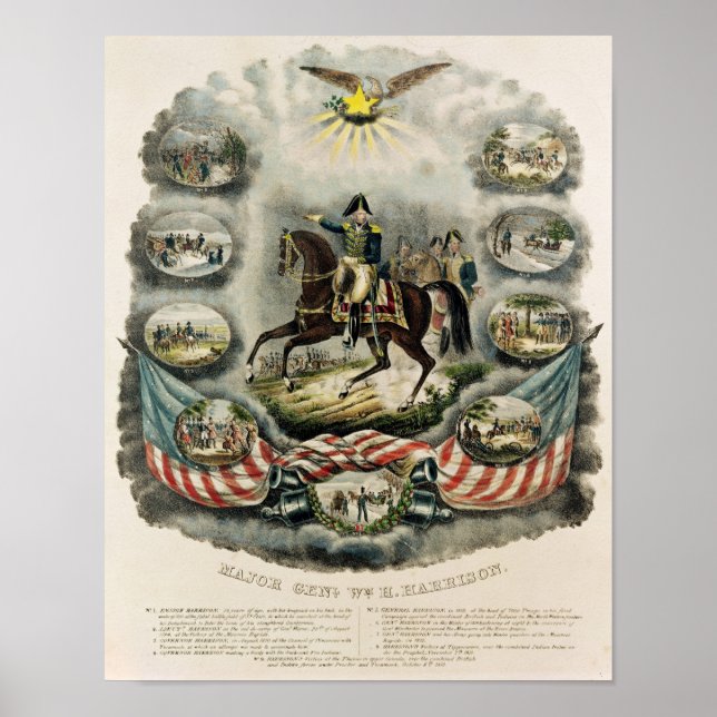 Generalmajor William Henry Harrison, c.1813 Poster (Vorne)