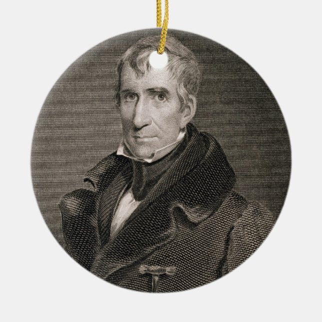 Generalmajor William Henry Harrison, vorbei Keramik Ornament (Vorne)