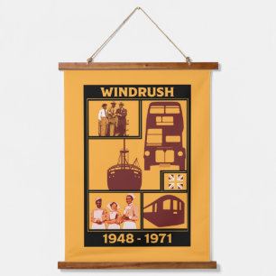 Generation Windrush Britische Geschichte Wandteppich Mit Holzrahmen