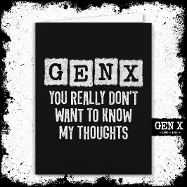 Generation X 80er Kid Gen X Gen Xer Funny Gen X Karte