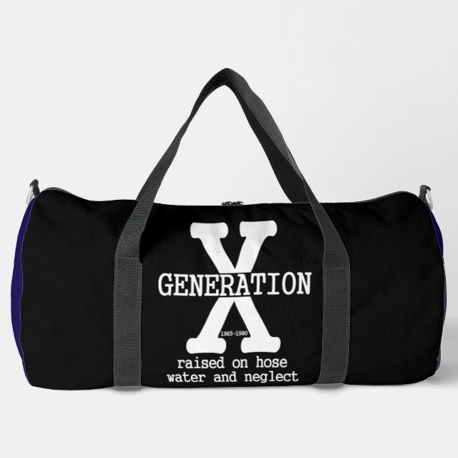 Generation X, auf Vernachlässigung großgezogen Duffle Bag (Vorderseite)