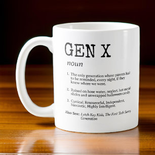Generation X Definition Typografie-Tasse Kaffeetasse