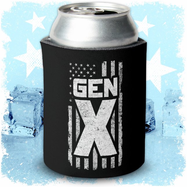 Generation X Gen Xer Proud American Flag Gen X Dosenkühler (Von Creator hochgeladen)