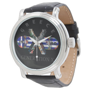 Generation X Griechenland Skateboard 80er Armbanduhr