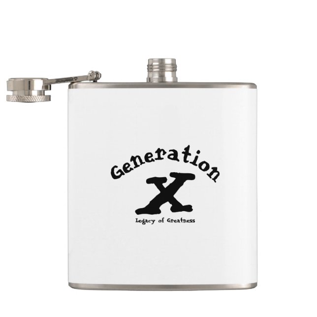 Generation X Vinyl-Wrapper Flachmann (Geöffnet)