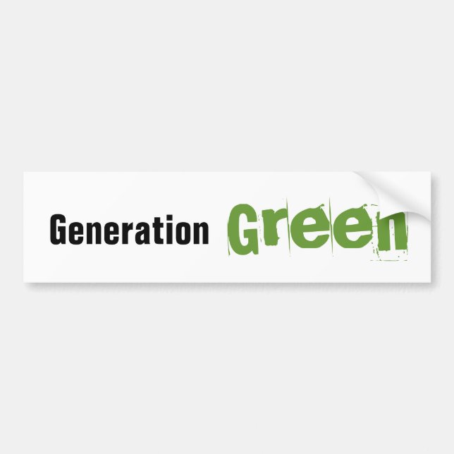 Generations-grüner Autoaufkleber (Vorne)
