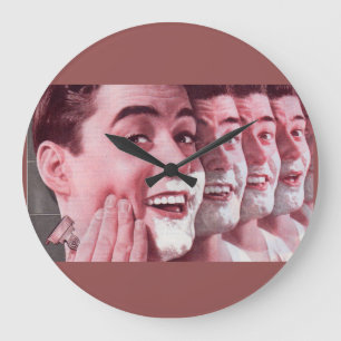 generations of shaving große wanduhr