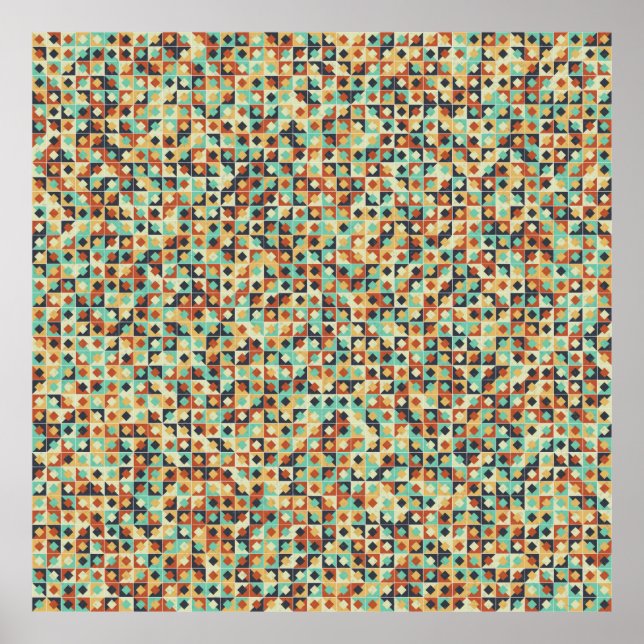 Generative abstrakt geometrische Musterberechnung Poster (Vorne)