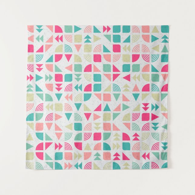 Generative abstrakt geometrische Musterberechnung Wandteppich (Vorderseite)