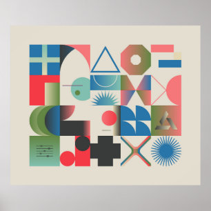 Generative Design-Grafik für bizarre Komp Poster