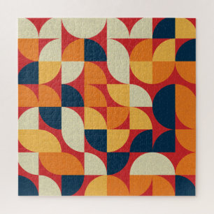 Generative Kunst: Bunte Quarterzirkel Puzzle