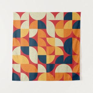 Generative Kunst: Bunte Quarterzirkel Wandteppich