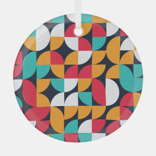 Generative Kunst: Farbige Dreiecksstruktur Ornament Aus Glas