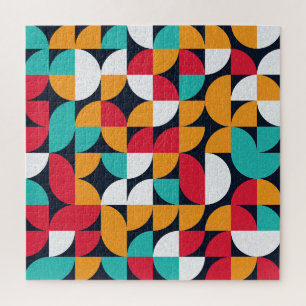Generative Kunst: Farbiges Dreieck-Muster Puzzle