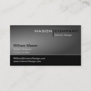 Generic Black & Gray Corporate Business Card Visitenkarte