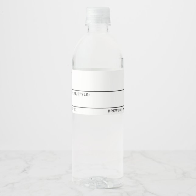 Generic Blank Homebrew Beer Labels Wasserflaschenetikett (Vorderseite)