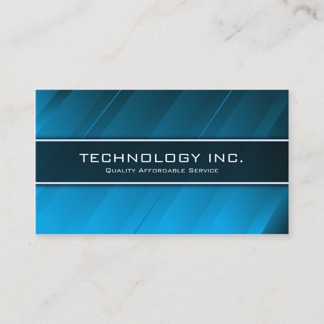 Generic Blue Shine Technology IT - Business Card Visitenkarte (Vorderseite)