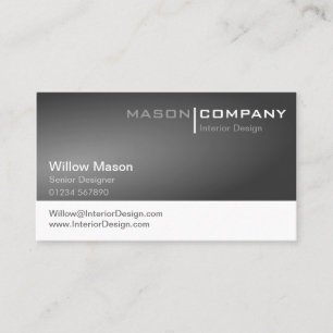 Generic Gray and White Corporate Business Card Visitenkarte