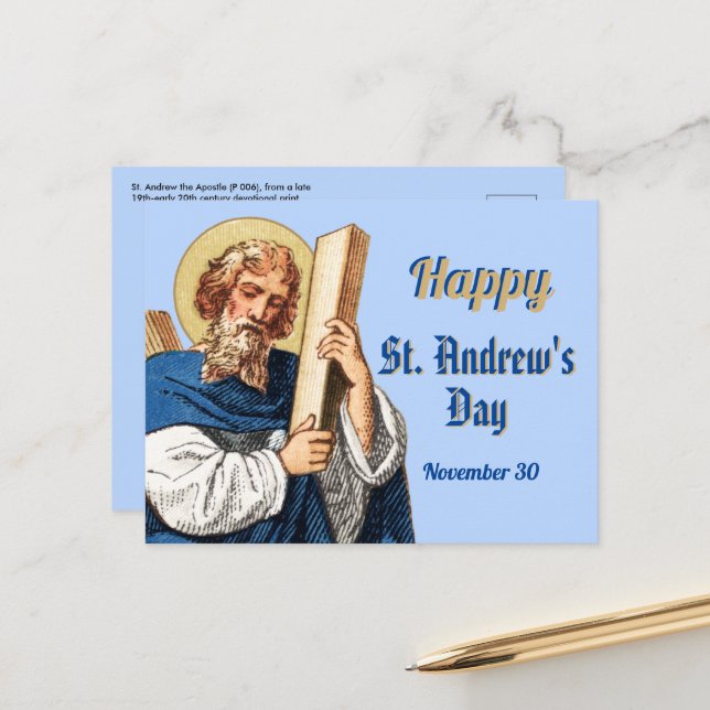 Generic Happy St. Andrew's Day Postcard Postkarte (Vorderseite/Rückseite Beispiel)