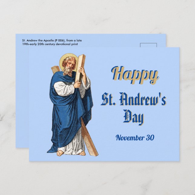 Generic Happy St. Andrew's Day Postcard Postkarte (Vorne/Hinten)