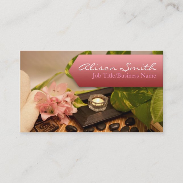 Generic health/spa/massage business card visitenkarte (Vorderseite)
