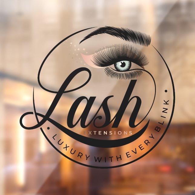 Generic Luxury Eyelash Extensions Salon Wellness-C Fensteraufkleber (Blatt 2)