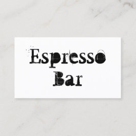 Generic Schlicht White Espresso Bar - Visitenkarte
