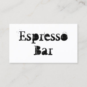 Generic Schlicht White Espresso Bar - Visitenkarte