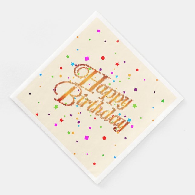 Generic Unisex Happy Birthday Serviette (Ecke)