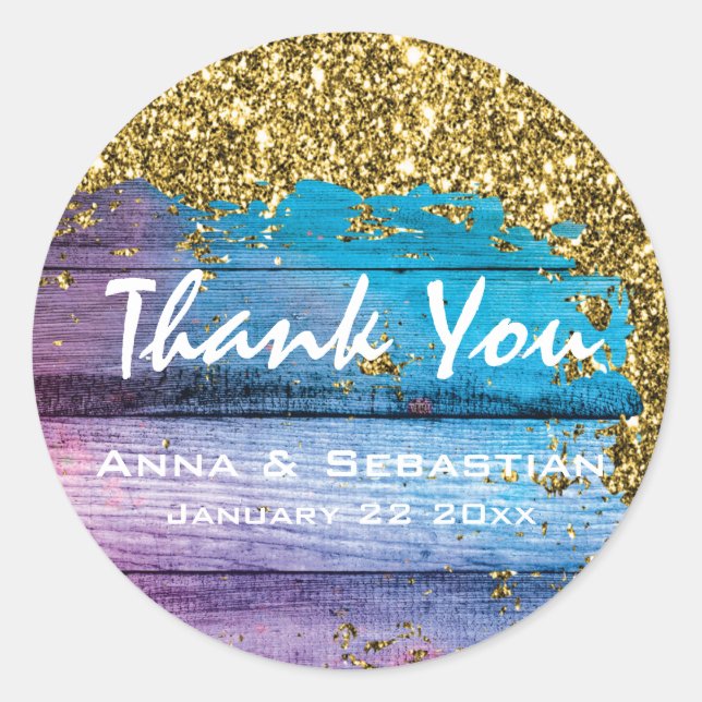 *~* Generic Wood AP49 Weathered Aged Glitzer Runder Aufkleber (Vorderseite)