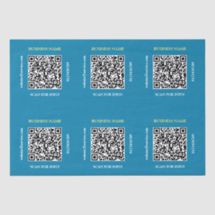Generieren von QR Code Business Name Website, blau Seidenpapier