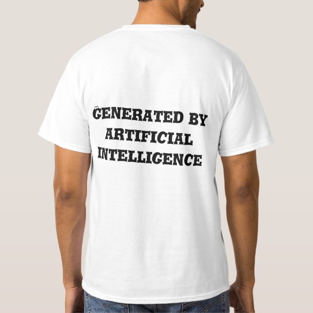 Generiert durch T - Shirt für künstliche Intellige (Rückseite)