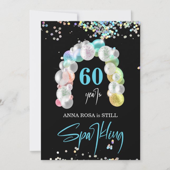 *~* GENERISCH PERSONALISIEREN jedes Alter Ballon G Einladung (Vorderseite)