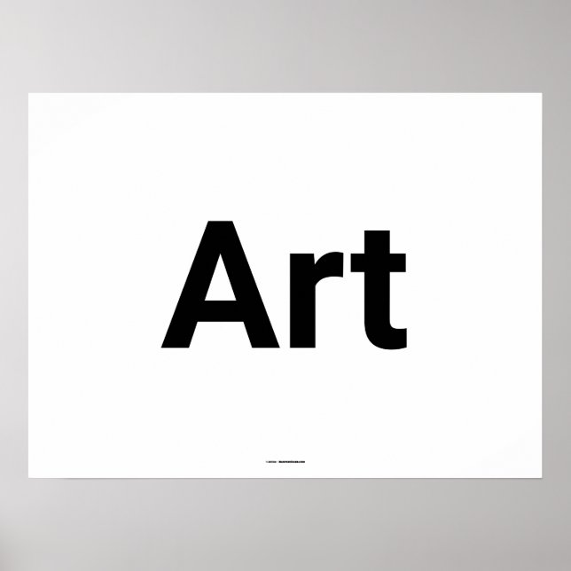 Generische Art Typografie Poster (Vorne)