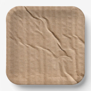 Generische braune Pappe Pappteller