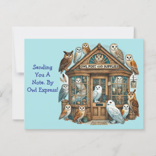 Generische Eulen-Express  Postkarte