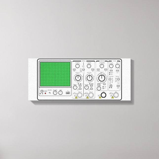 Generischer Oszilloskopspanntester an der Vorderse Leinwanddruck (Vorderseite)