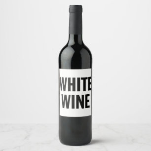 GENERISCHER WEISSER WEIN-AUFKLEBER WEINETIKETT