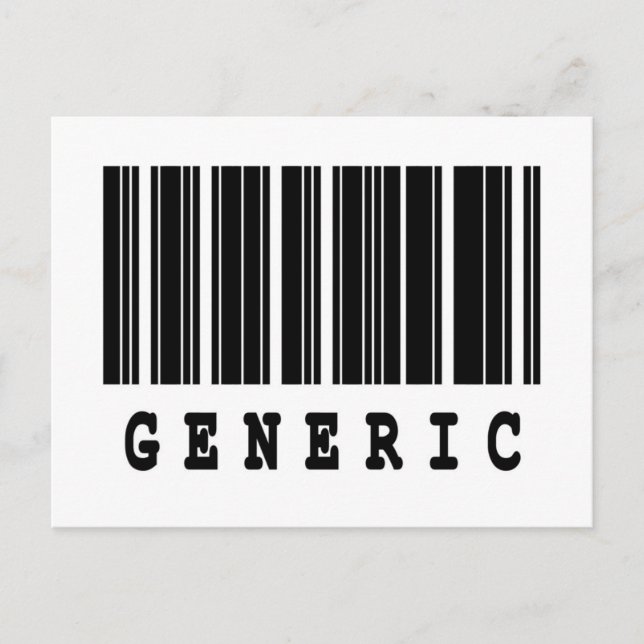 generisches Barcodedesign Postkarte (Vorderseite)