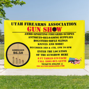 Generisches Gun-Show-Event-Symbol anpassen Banner