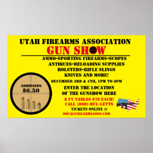 Generisches Gun-Show-Event-Symbol anpassen Poster