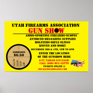 Generisches Gun-Show-Event-Symbol anpassen Poster