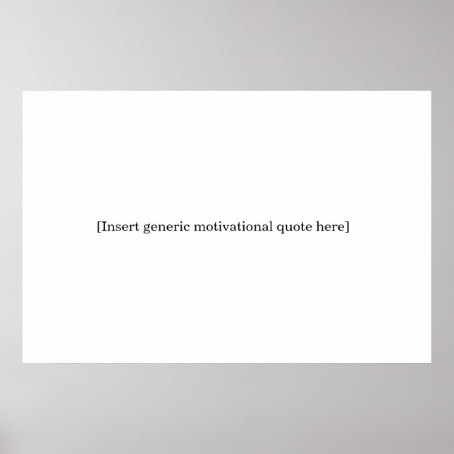 Generisches Motivierend Poster (Vorne)