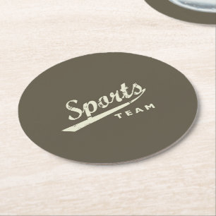 Generisches Sportteam Runder Pappuntersetzer