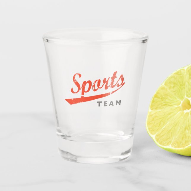 Generisches Sportteam Schnapsglas (Vorderseite)