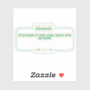 Genese 10:4 aufkleber