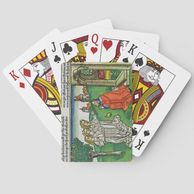 Genese 18 2 Abraham und die drei Engel, vom Th Spielkarten (Rückseite)