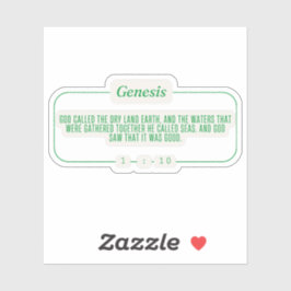 Genese 1:10 aufkleber