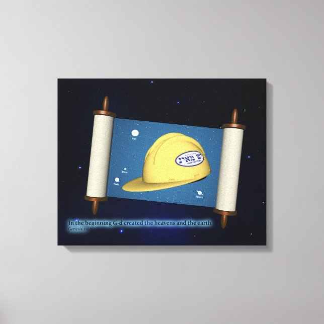 Genese 1:1 - Bauen Leinwanddruck (Vorderseite)